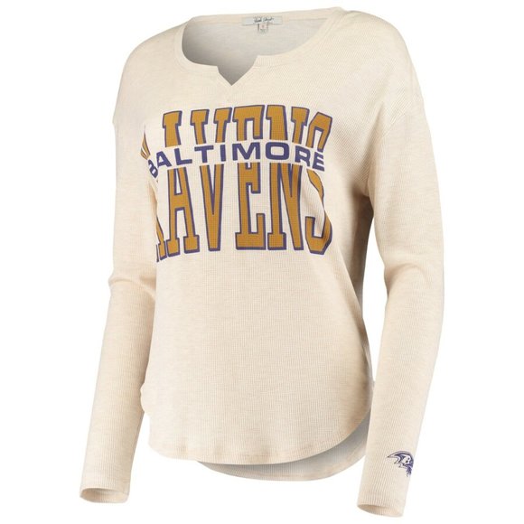 Junk Food Womens NFL Baltimore Ravens Sunday Thermal Shirt New - Picture 4 of 4